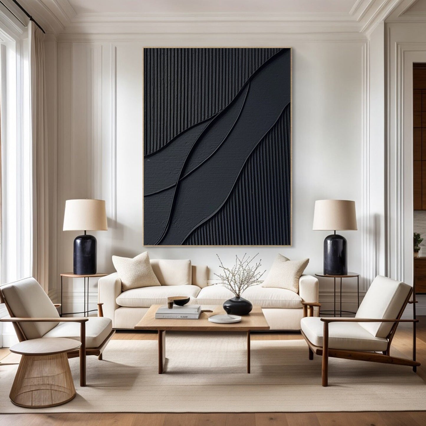 Minimalist Textured Canvas Painting