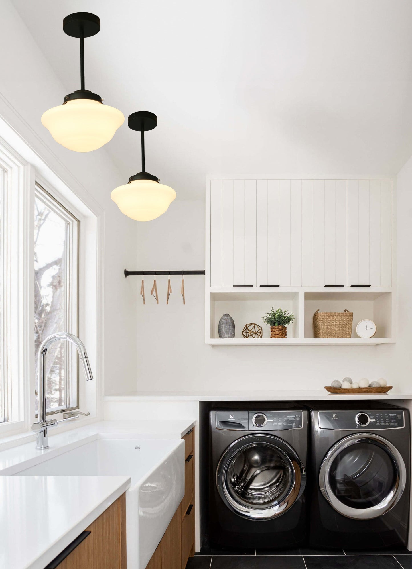 Deco Milk Glass Ceiling Light