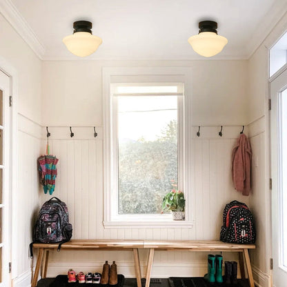 Deco Milk Glass Ceiling Light