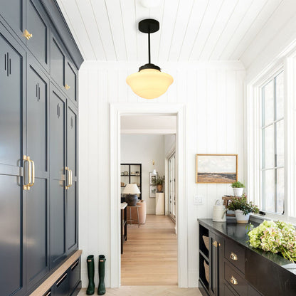 Deco Milk Glass Ceiling Light