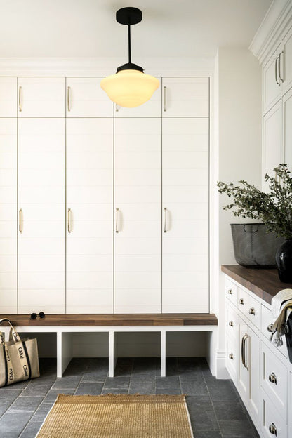 Deco Milk Glass Ceiling Light