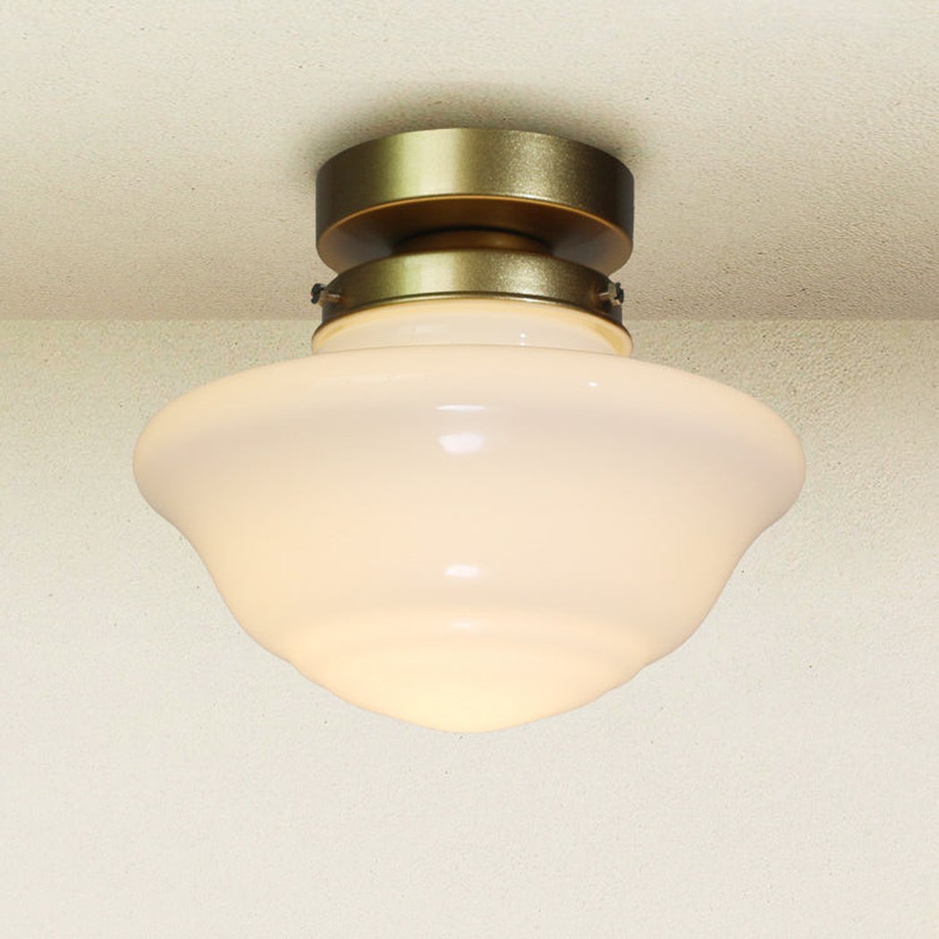 Deco Milk Glass Ceiling Light