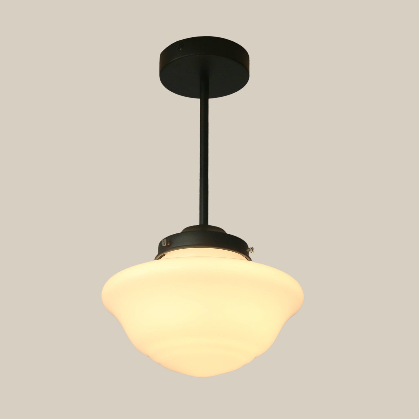 Deco Milk Glass Ceiling Light