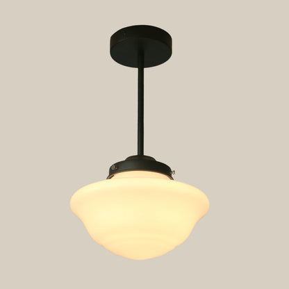 Deco Milk Glass Ceiling Light