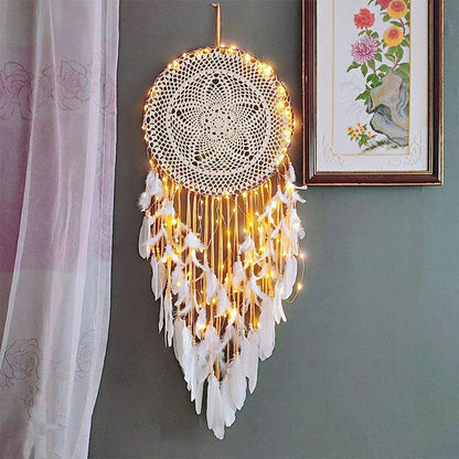 Chic Dream Catcher with Hanging Feathers