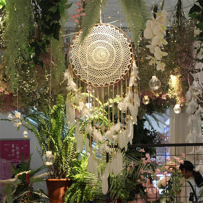Chic Dream Catcher with Hanging Feathers