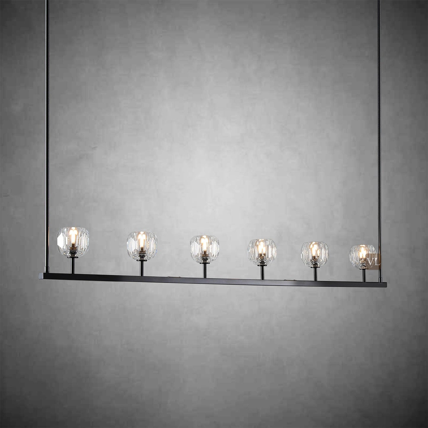 Crystal Ball Linear Chandelier