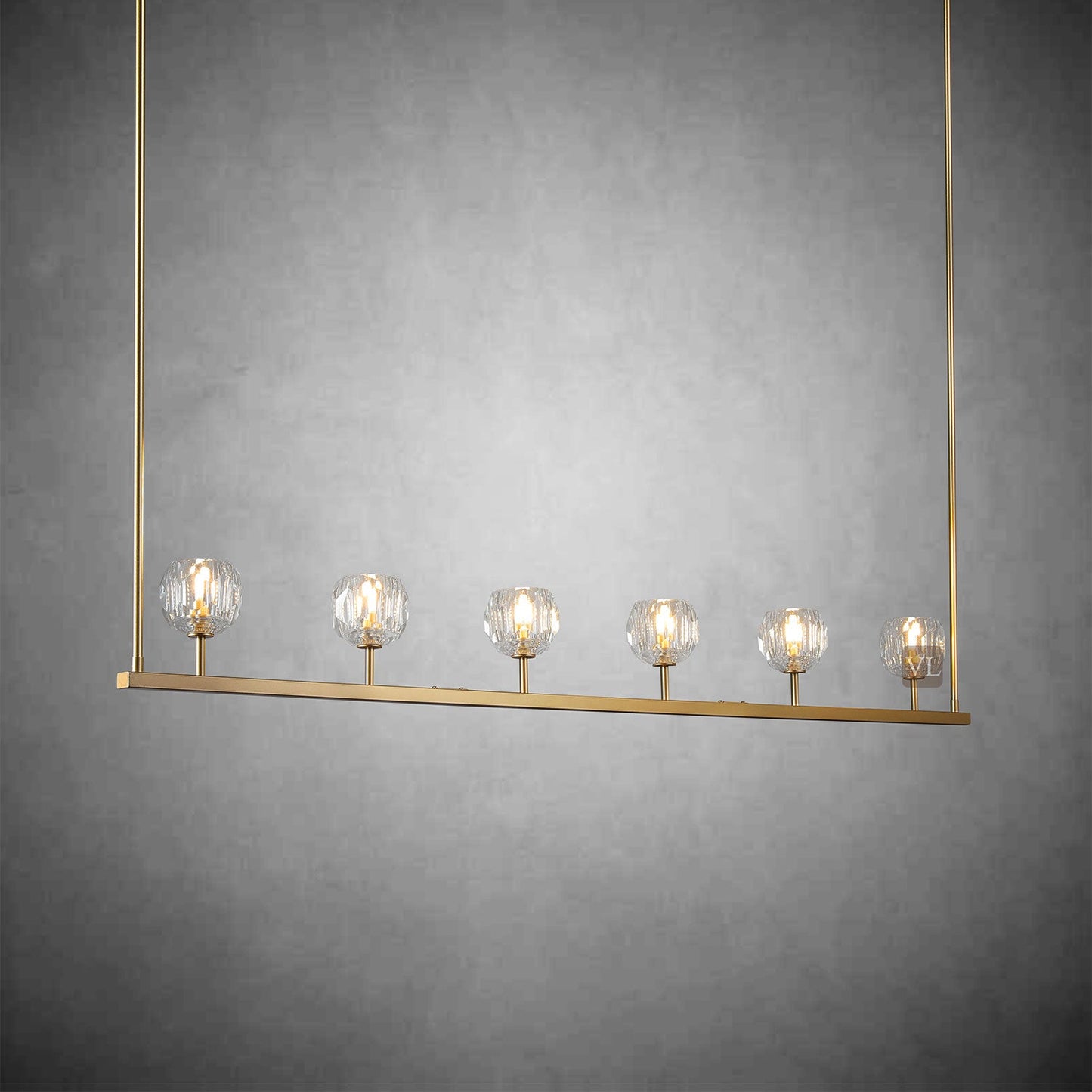 Crystal Ball Linear Chandelier