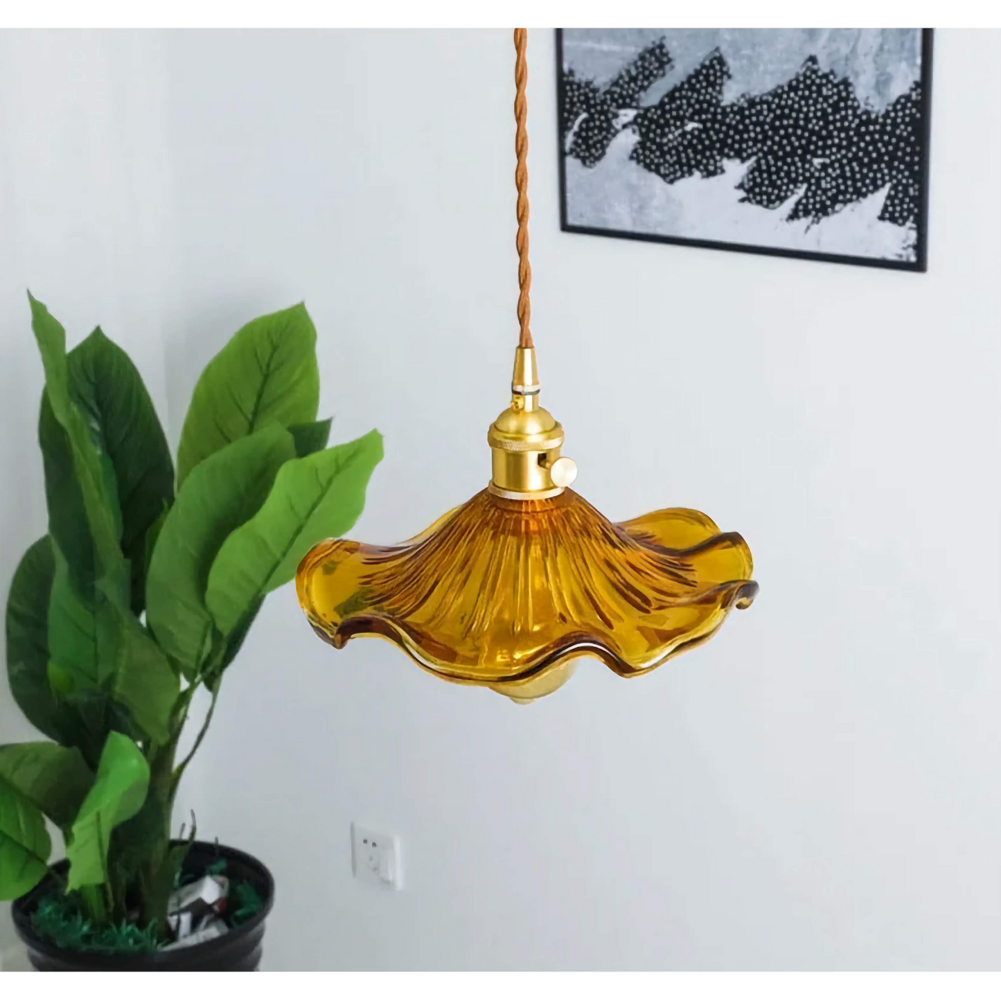 Blooming Glass Petal Pendant Light