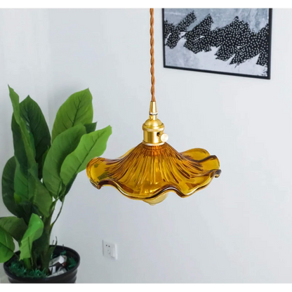 Blooming Glass Petal Pendant Light