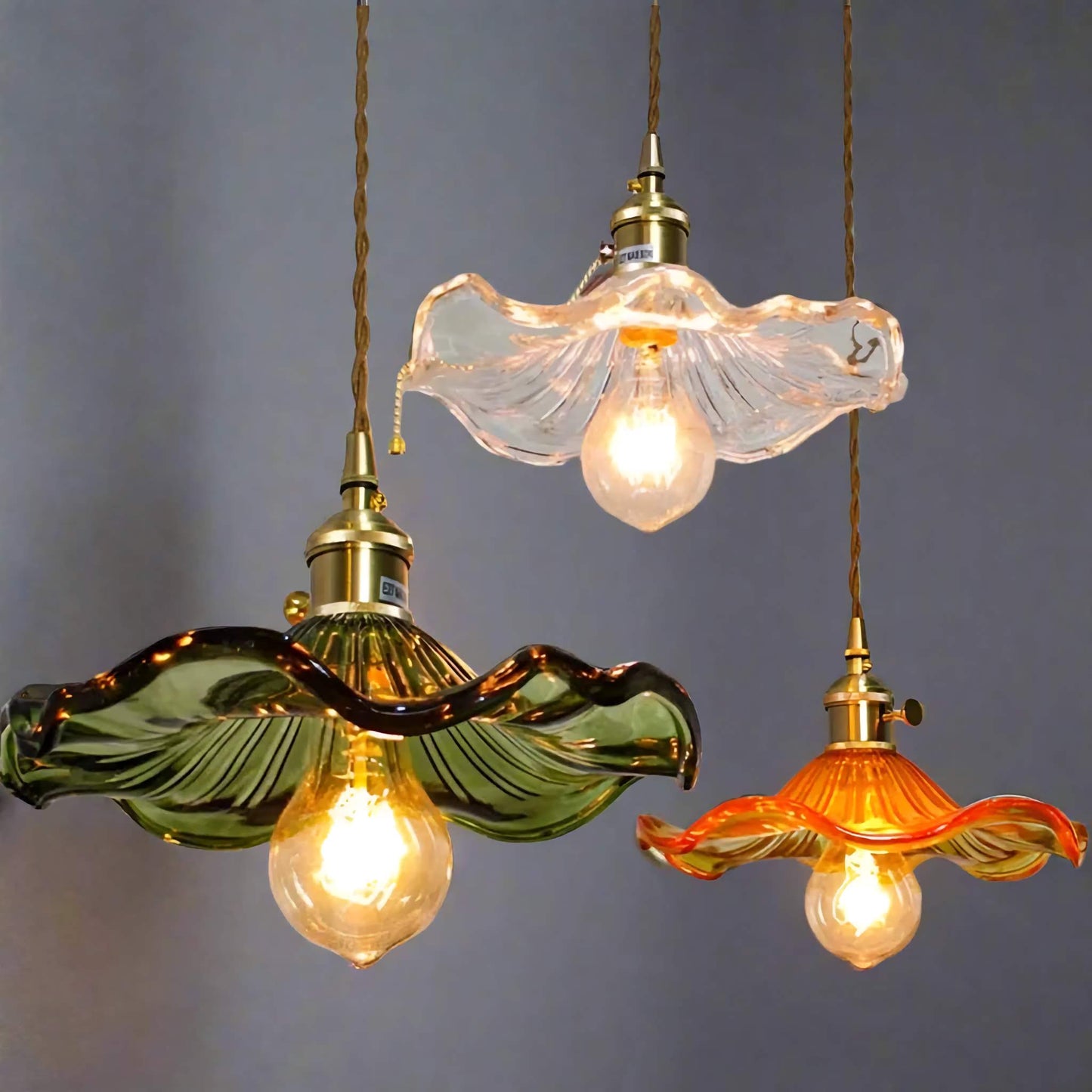 Blooming Glass Petal Pendant Light