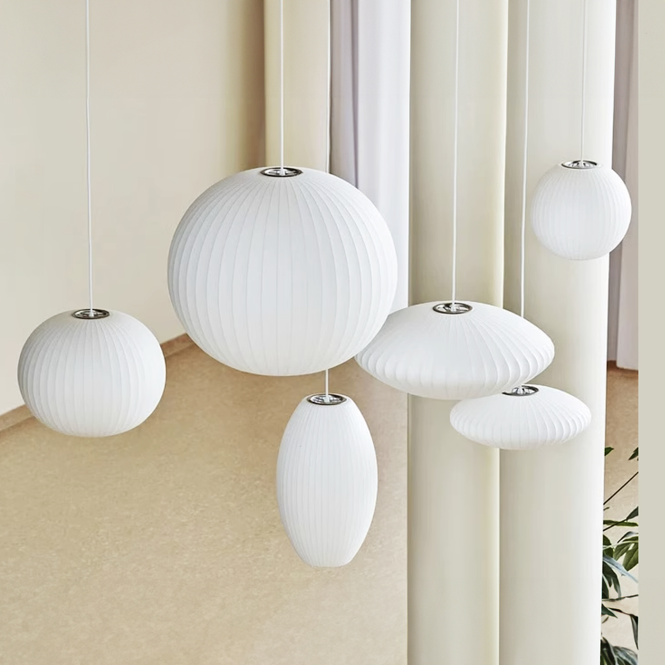 Aurora Oval Fabric Pendant