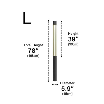 Cylinder LED Black Modern Outdoor Post Lights Street Light