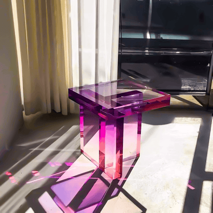 Iridescent Acrylic End Table