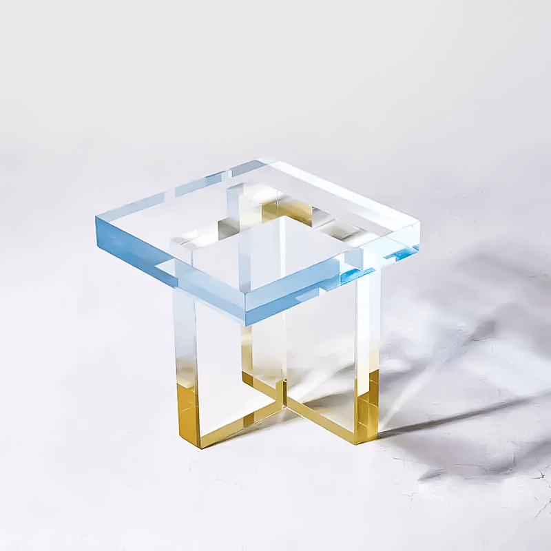 Iridescent Acrylic End Table