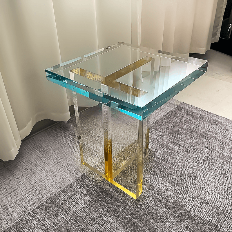 Iridescent Acrylic End Table