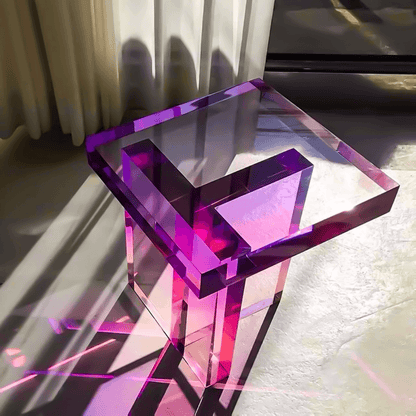 Iridescent Acrylic End Table