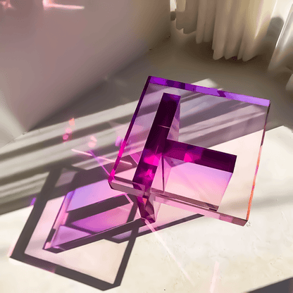 Iridescent Acrylic End Table