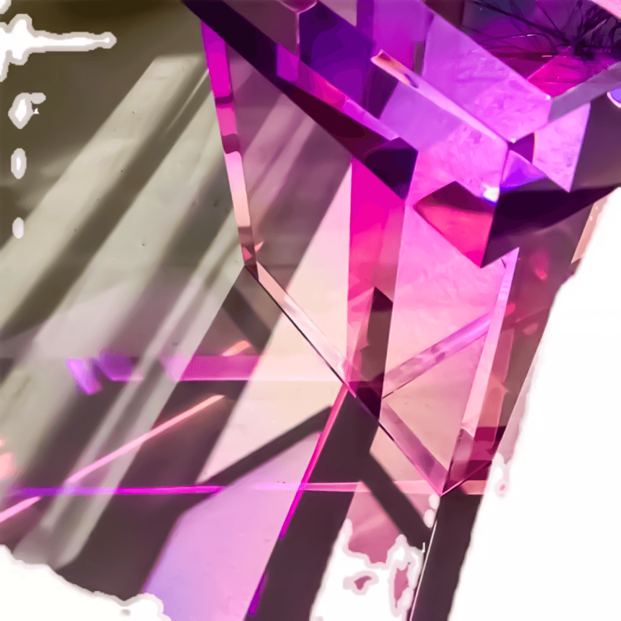 Iridescent Acrylic End Table