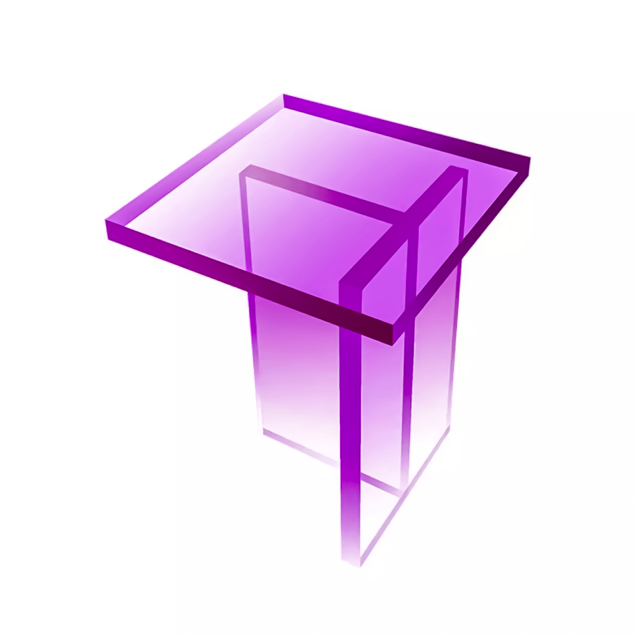 Iridescent Acrylic End Table