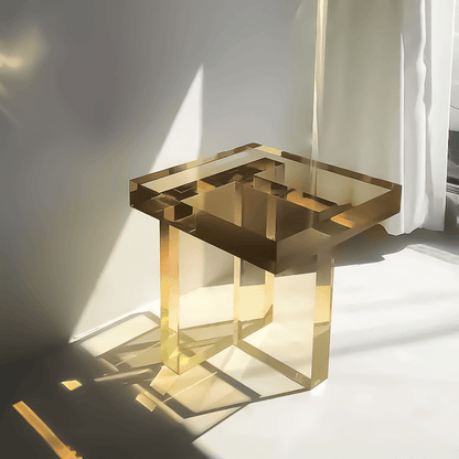 Iridescent Acrylic End Table