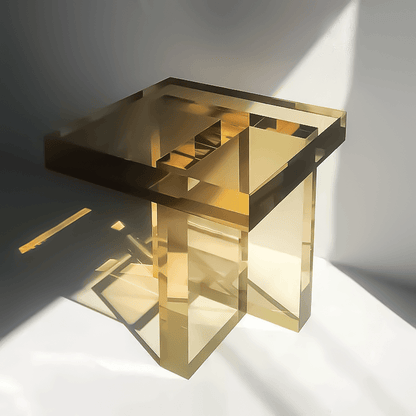 Iridescent Acrylic End Table