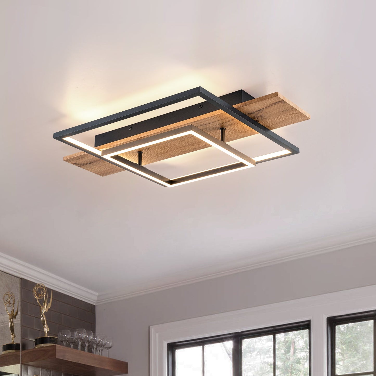 NordicFrame 2-Tier LED Flush Mount Ceiling Light