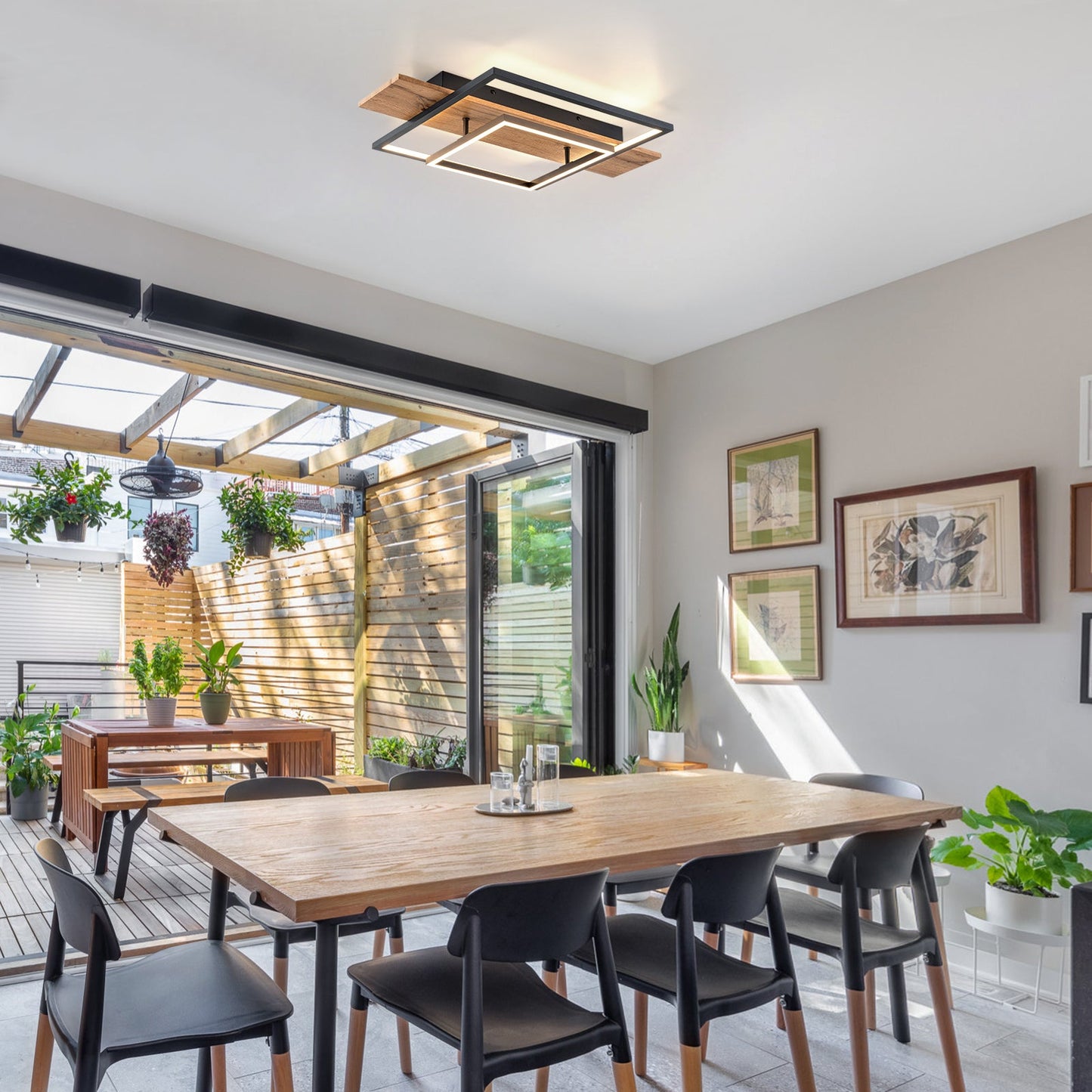 NordicFrame 2-Tier LED Flush Mount Ceiling Light