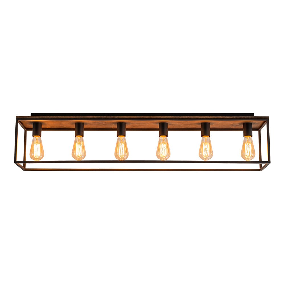 Rowlin 5-Light Rectangular Cage Ceiling Light
