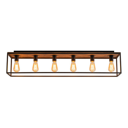 Rowlin 5-Light Rectangular Cage Ceiling Light