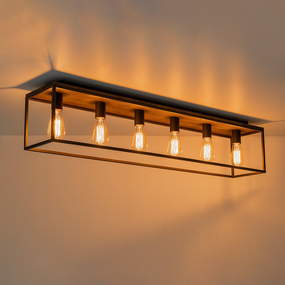 Rowlin 5-Light Rectangular Cage Ceiling Light