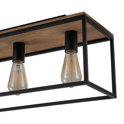 Rowlin 5-Light Rectangular Cage Ceiling Light