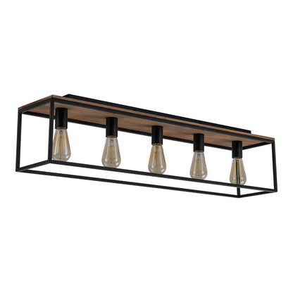 Rowlin 5-Light Rectangular Cage Ceiling Light