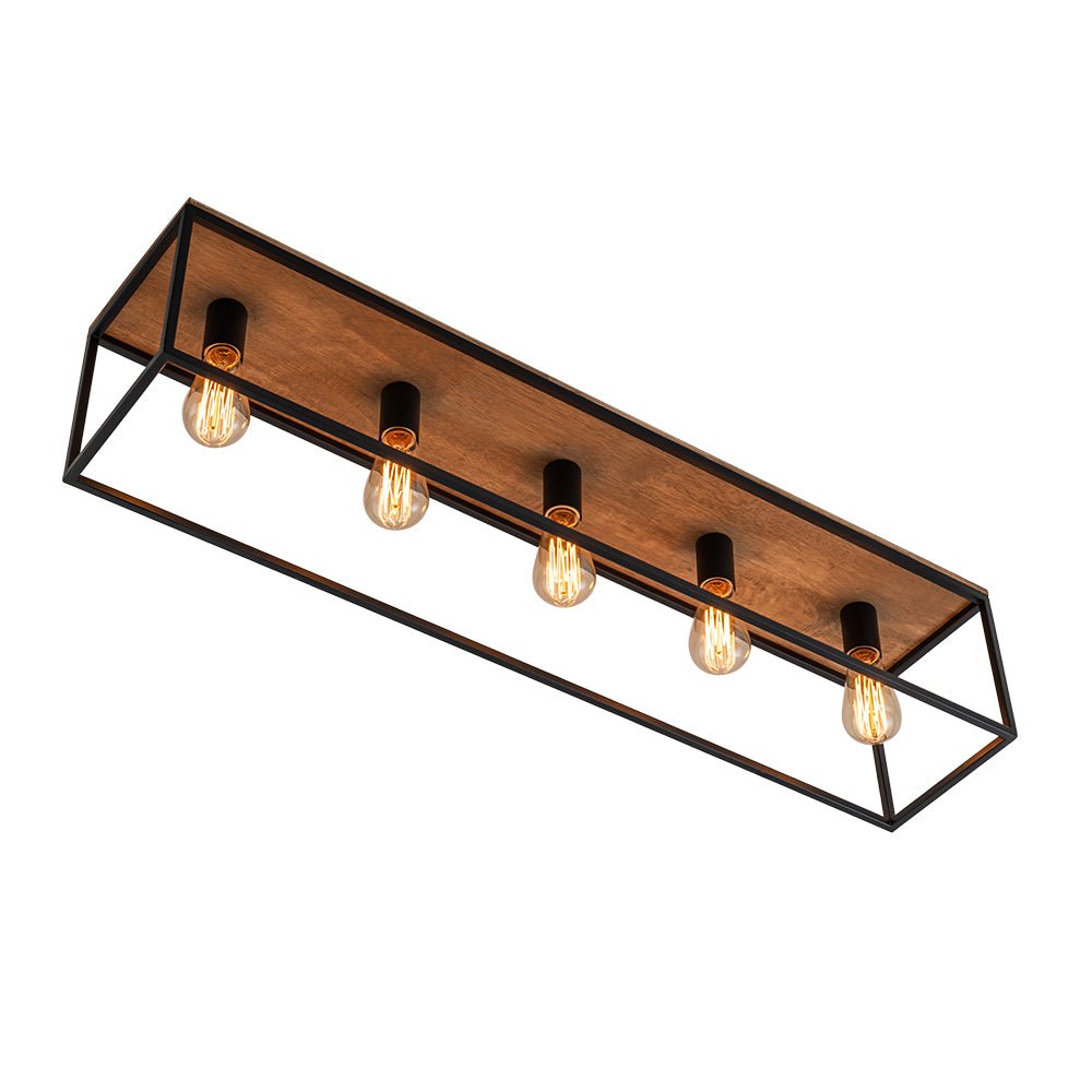 Rowlin 5-Light Rectangular Cage Ceiling Light