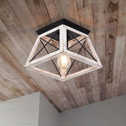 Harbor Farmhouse Square Cage Ceiling Light