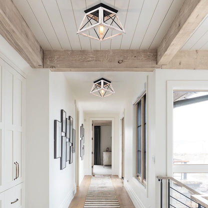 Harbor Farmhouse Square Cage Ceiling Light