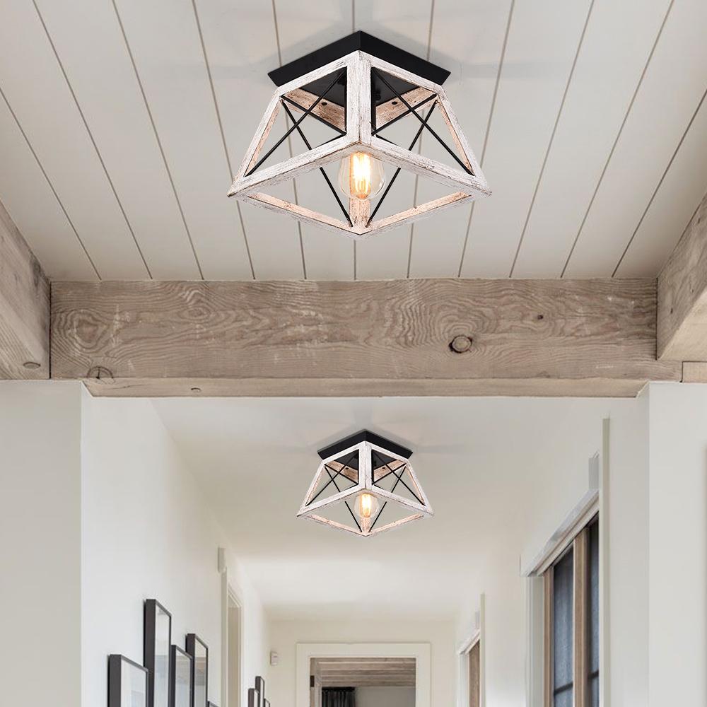 Harbor Farmhouse Square Cage Ceiling Light