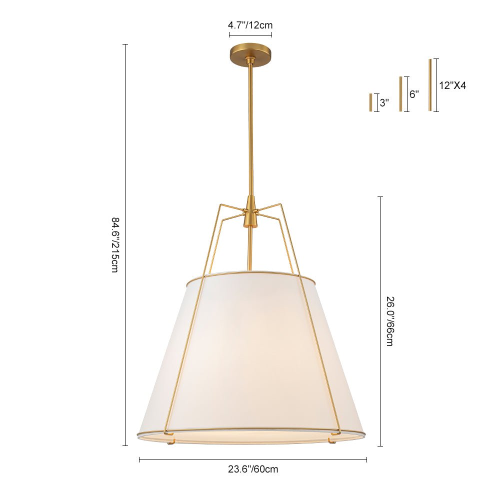 Lumière Tapered Drum Pendant Light