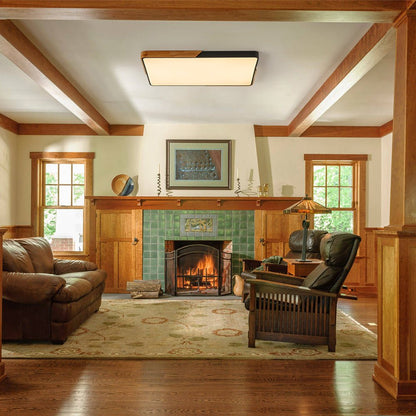 Oakline Wood Rectangle LED Ceiling Light