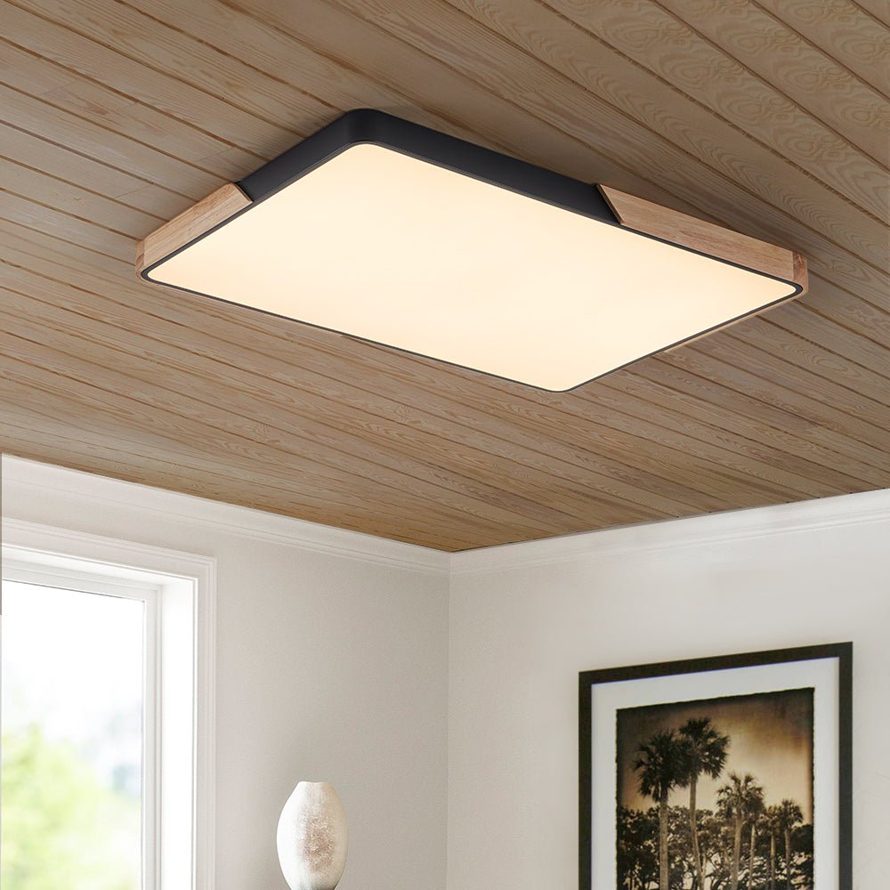 Oakline Wood Rectangle LED Ceiling Light