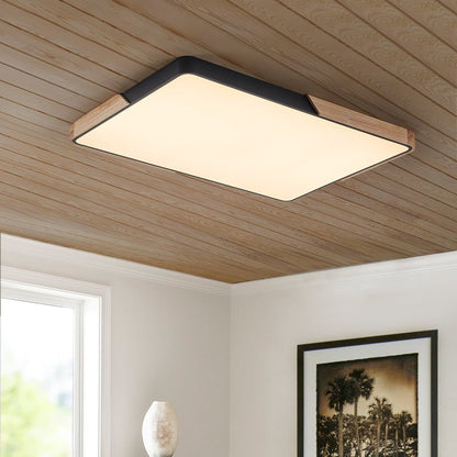 Oakline Wood Rectangle LED Ceiling Light