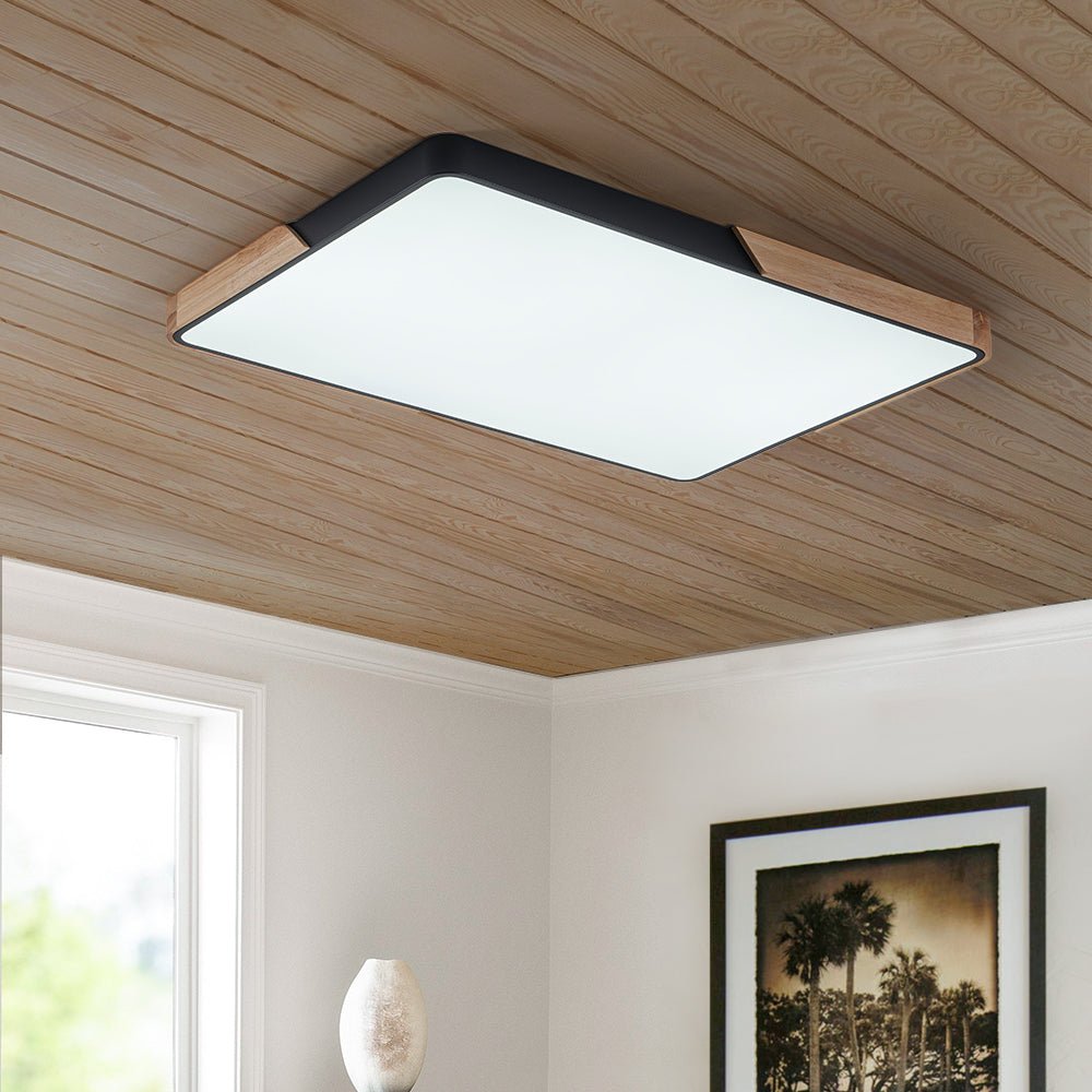 Oakline Wood Rectangle LED Ceiling Light