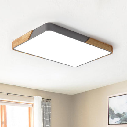 Oakline Wood Rectangle LED Ceiling Light