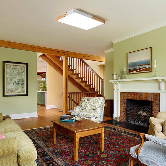 Oakline Wood Rectangle LED Ceiling Light