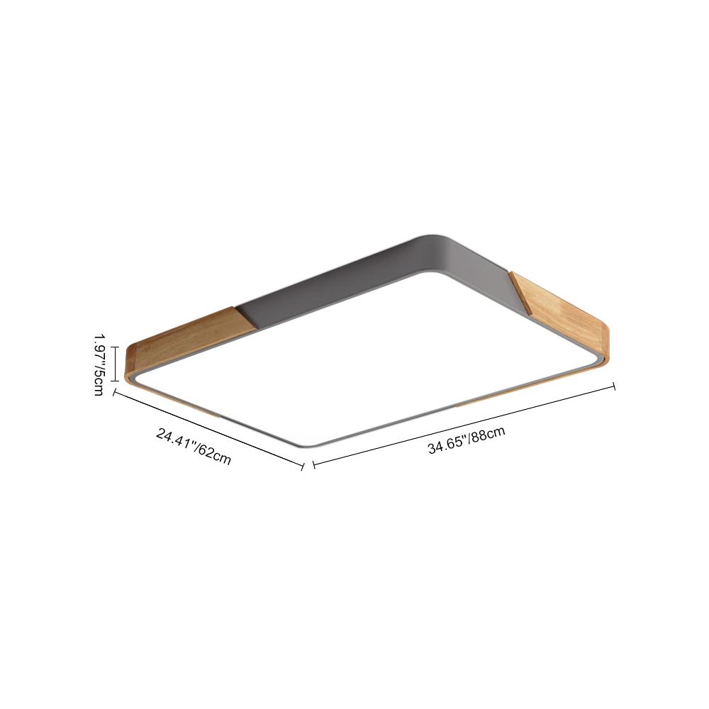 Oakline Wood Rectangle LED Ceiling Light