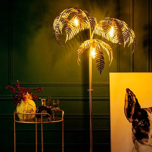 Palm Aura Gold Floor Lamp