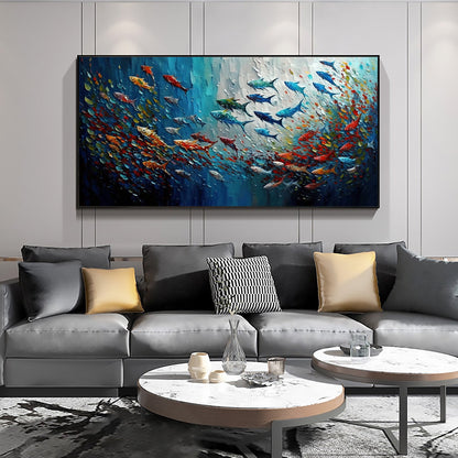 Textured Fish Canvas Painting