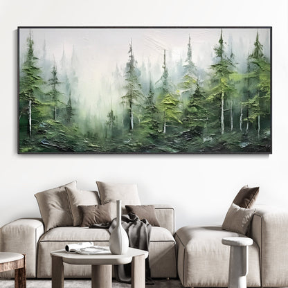 Textured Forest Canvas Painting