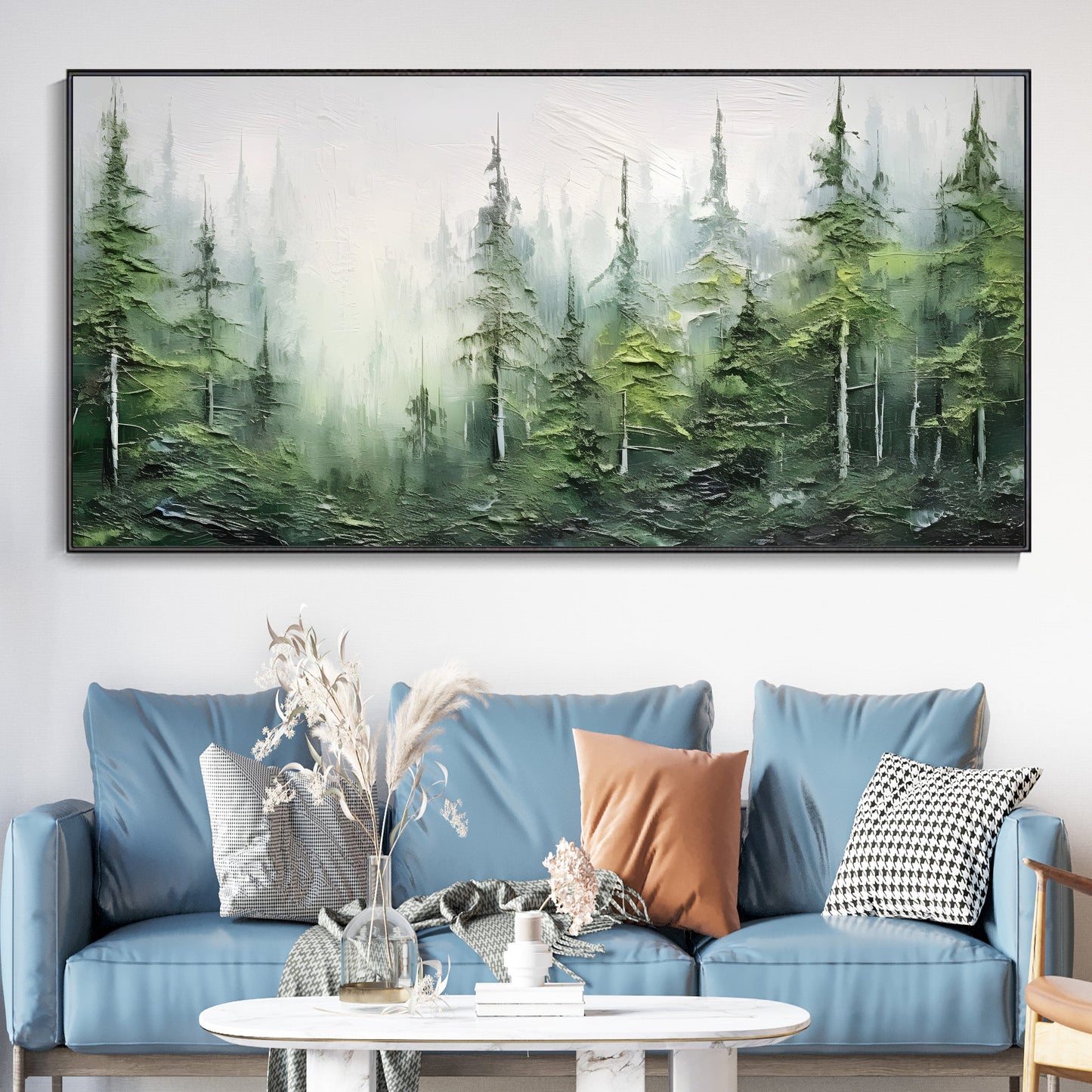 Textured Forest Canvas Painting