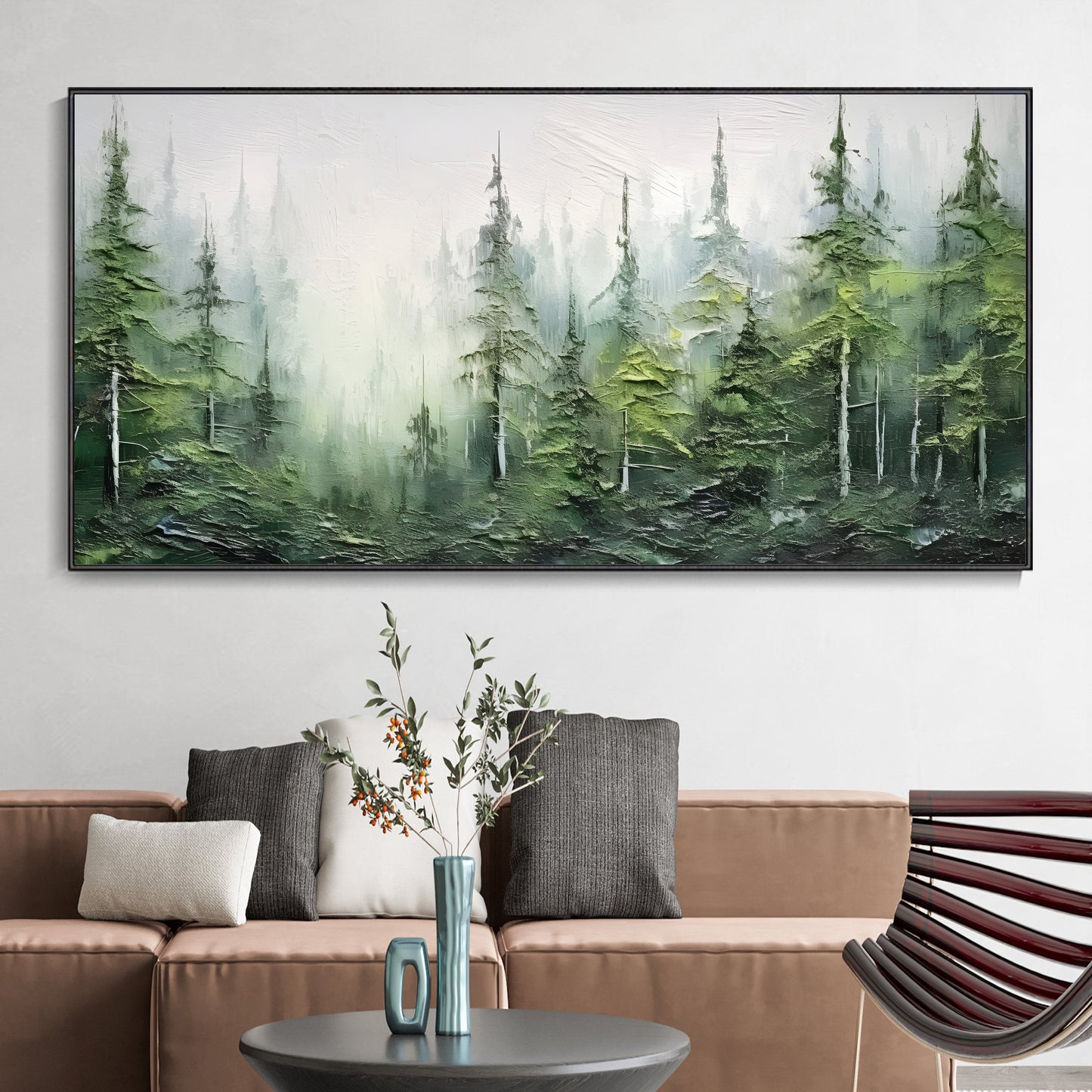 Textured Forest Canvas Painting